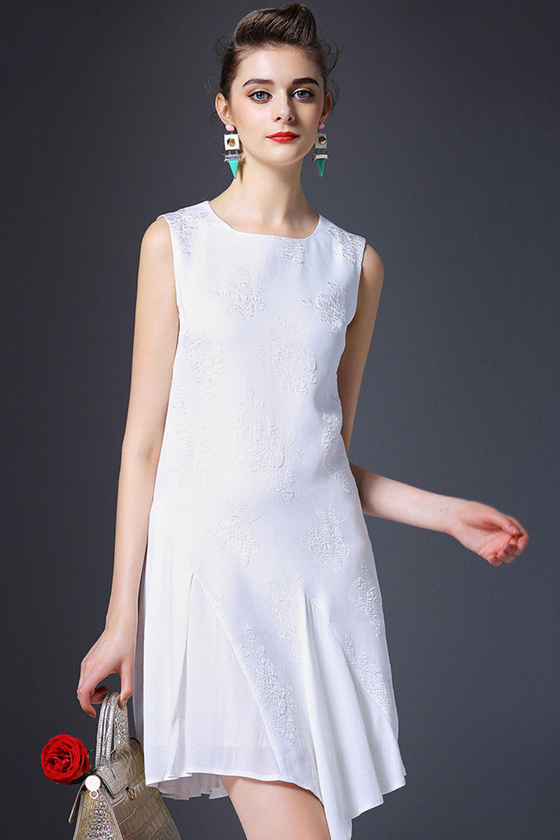 Formal Sleeveless Irregularity Hem  Casual Dress