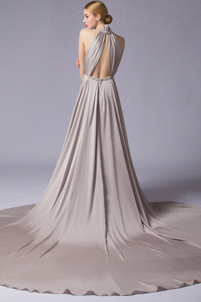 Ruffle Little Mock Neck With Acrylic Neck Round Off Shoulder Long Dress