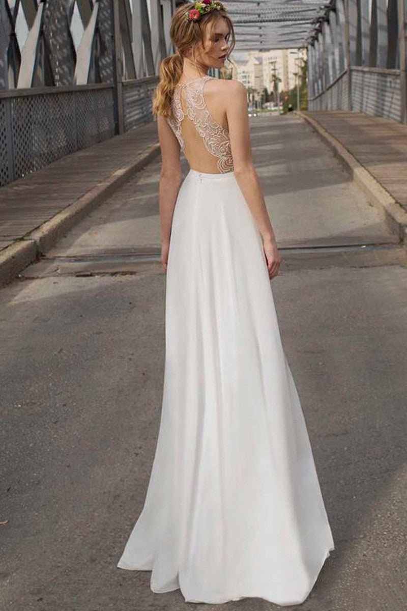 Round Neck Rosette Lace Top Rosette Party Dress