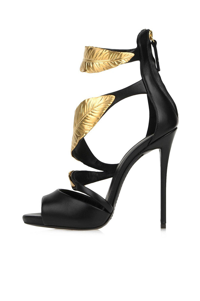 Peep Toe Caged  High Heeled Stiletto