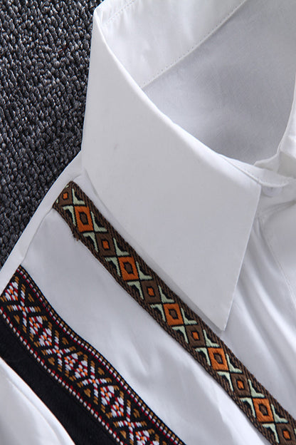 Long Shirts With Big V  Ribbon Decroration