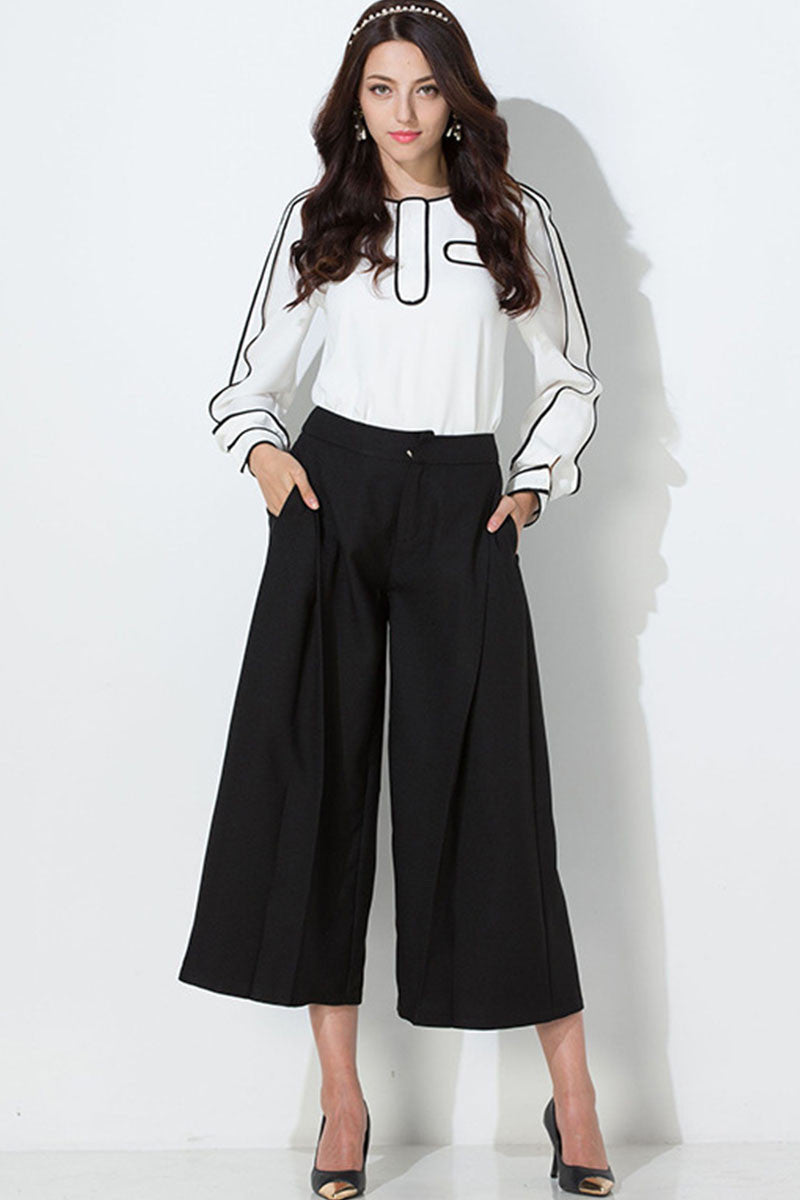Contrast Blinding Pull Over Tops - NJOYDRESS - 1
