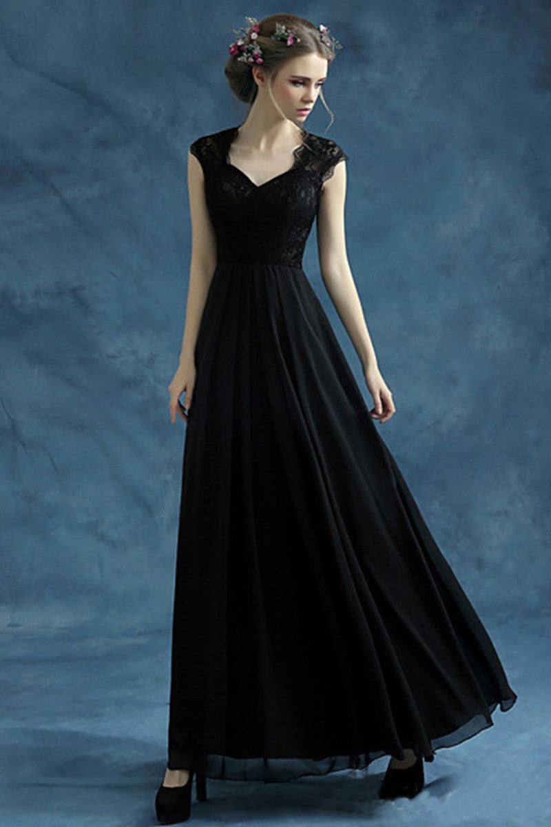 V Neck Sweetheart  Lace Runched Long Dress Grown
