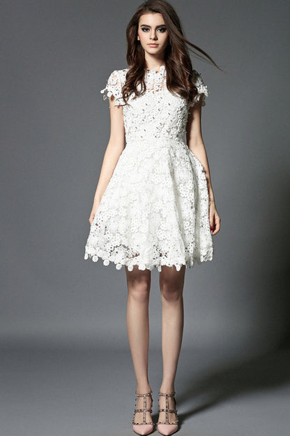 Full Lace With Beaded Little Fit-and-Flare Dress