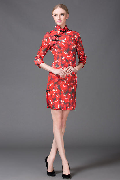 Fruit Pattern Cheongsam - NJOYDRESS - 1