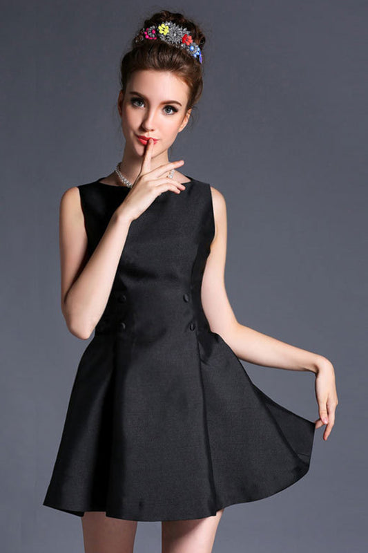 Women's Vogue Grace Black Party Sundress - NJOYDRESS - 1