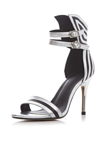Open Toe Caged Ankle Strap Shadals