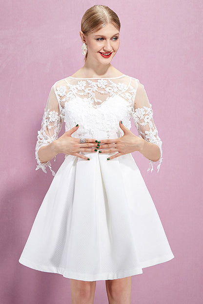 Sundress With Lace Embroidered Short Blouse Bridemaid Dress