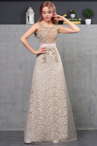 Multi Beaded  Totem Maxi Prom Party Dress
