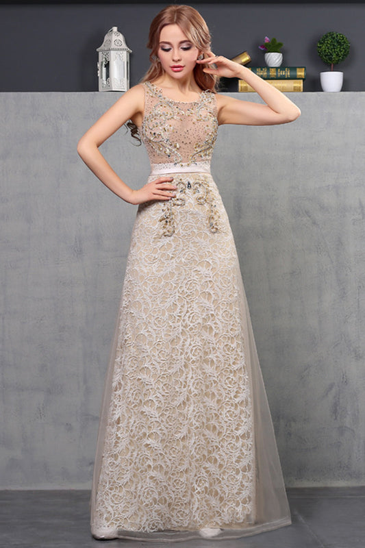 Multi Beaded  Totem Maxi Prom Party Dress
