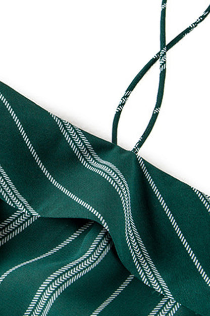Braces Stripe Short Shift Casual Dress