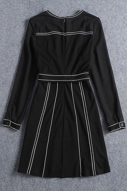 Polka Thick Stitched Ponte Dress
