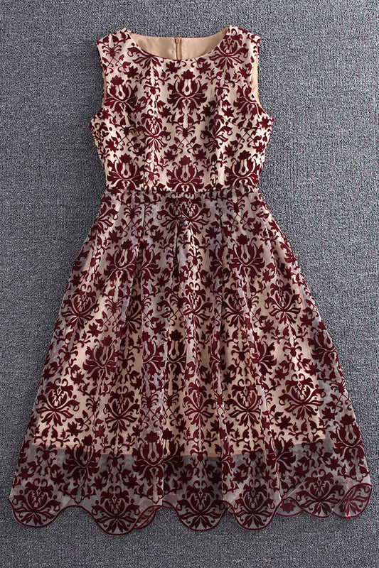 women's casual slim lsebian round neck sleeveless midi dress