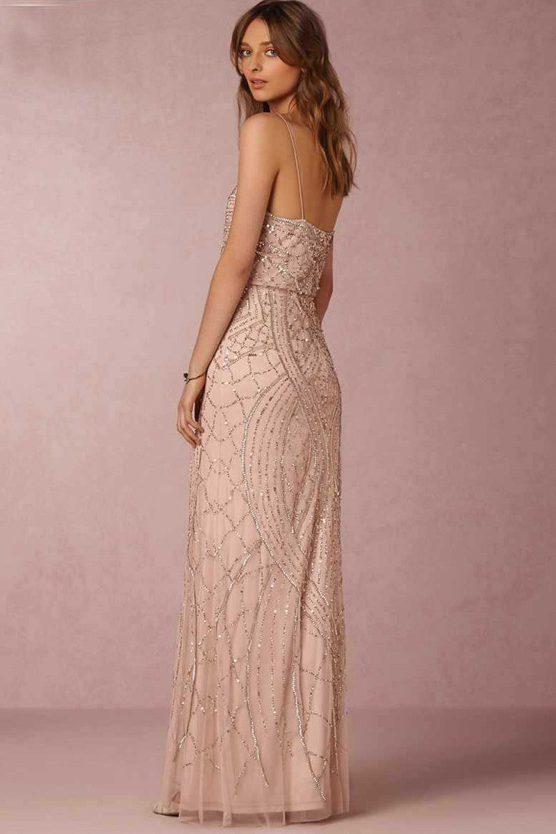 Multi Beaded Braces Dress
