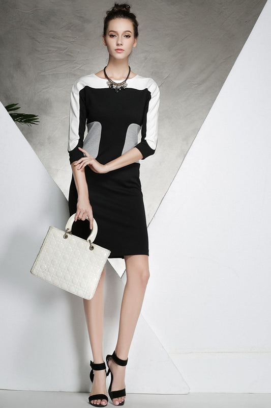 WOMEN'S WEAR TO WORK FORMAL 3/4 SLEEVE DRESS