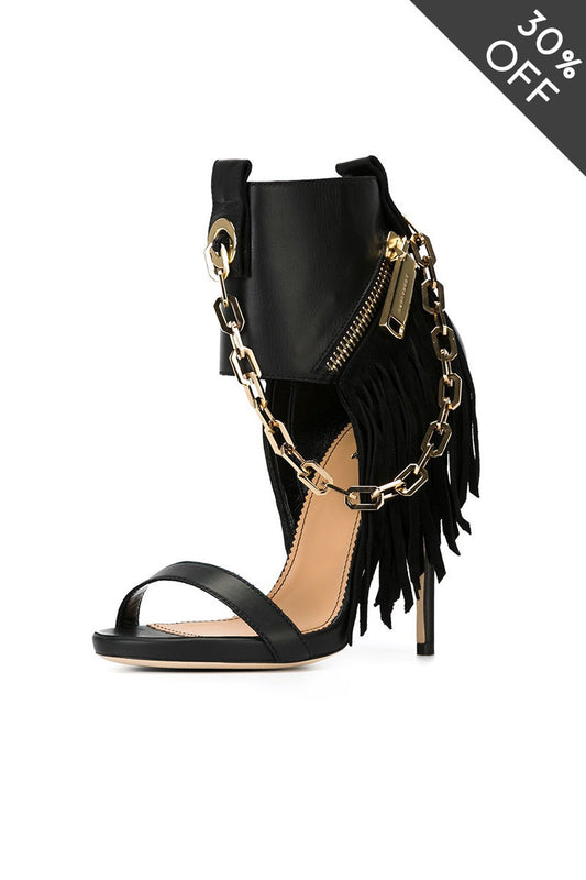 [30% OFF TILL 7 APR] Metal Chain High Heel Caged Shadal Booties