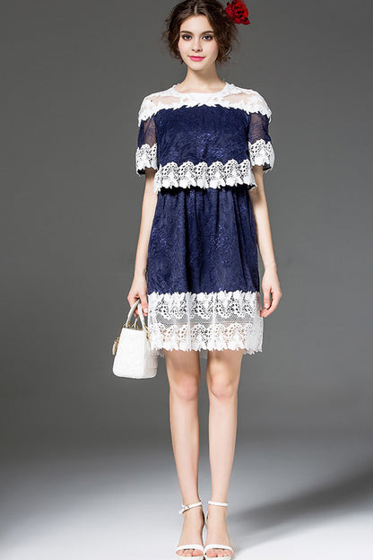 ELEGANT LESBIAN SHORT SLEEVE VINTAGE CASUAL DRESS