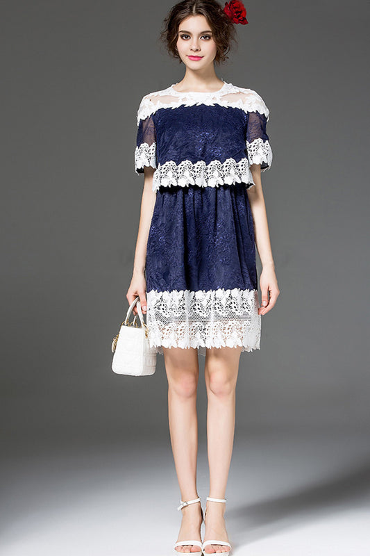 ELEGANT LESBIAN SHORT SLEEVE VINTAGE CASUAL DRESS
