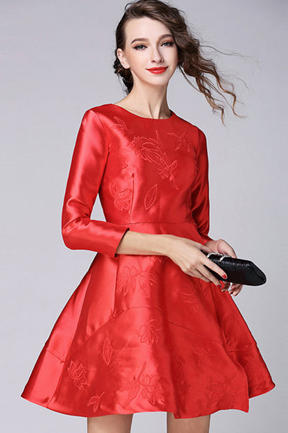 Elegant Twill Satin With Emborider Spencial Cutting Dress