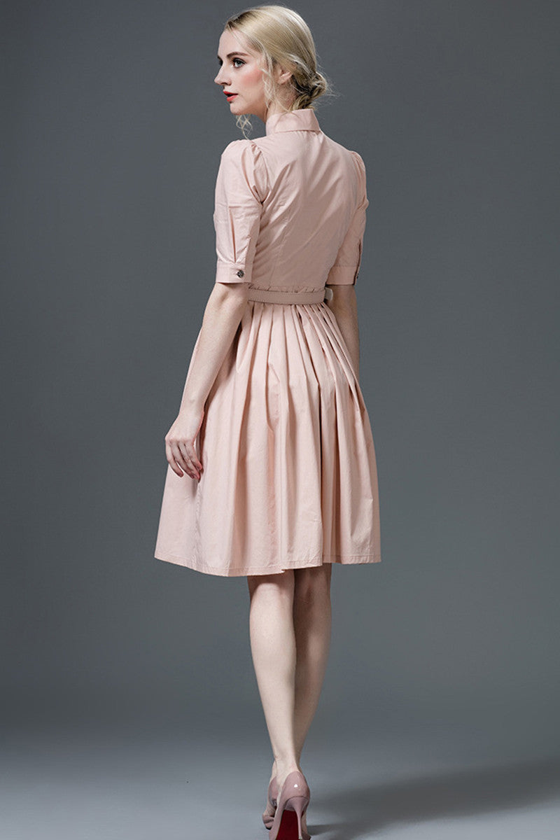 [30% OFF TILL 7 APR] Lapel Formal A-line OL Mini Dress