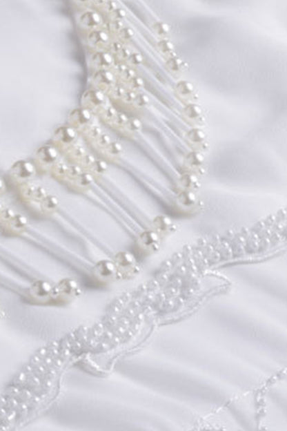 Cold Shoulder Trumpet Sleeve Embroidery Dress