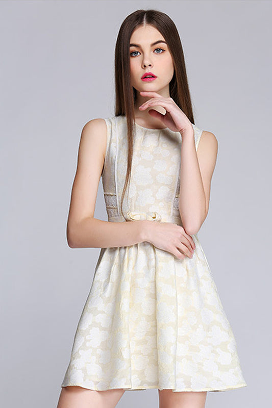 Casual Sleeve A-line Slim Floral Dress