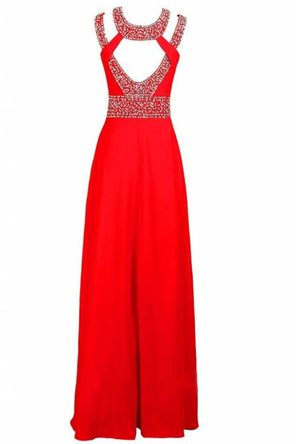 Round Collar Sequins Bridesmaid Evening Bridal Long Dress