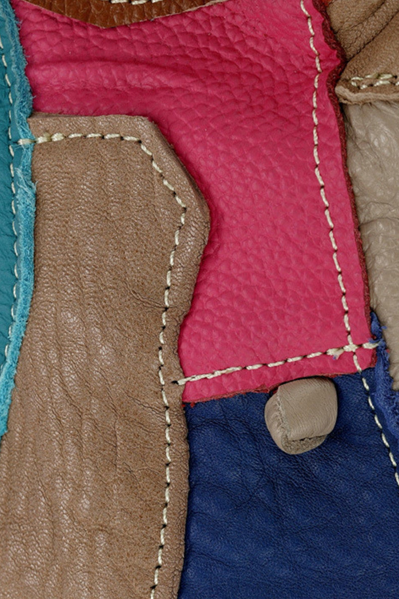 Genuine Leather Multi Quilted Knot Dumpling Hobo Bag