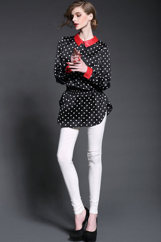Gray Floral Printing Long Shirts With Lace Layer - NJOYDRESS - 1