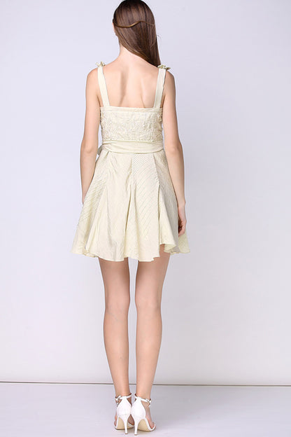 SweetyRosette Embroidered Short Braces Dress