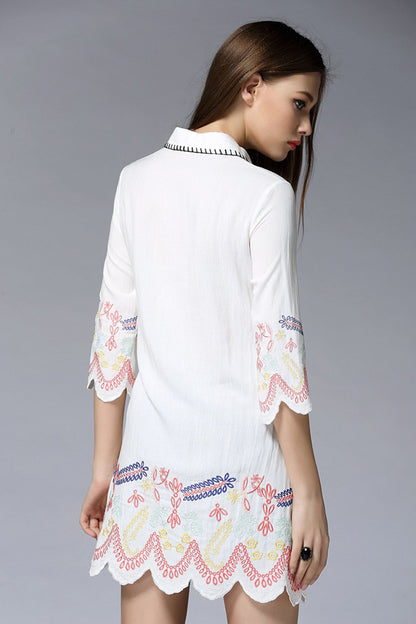 Rural Style Embroidered Tops - NJOYDRESS - 2