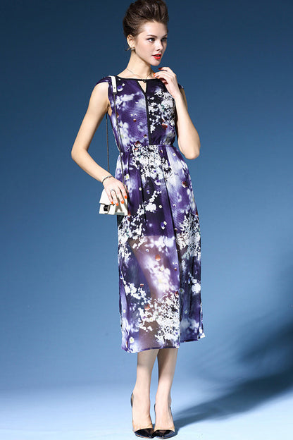 ELEGANT COCKTAIL BOAT NECK DESIGNED CAP SLEEVE SLIM DRESS