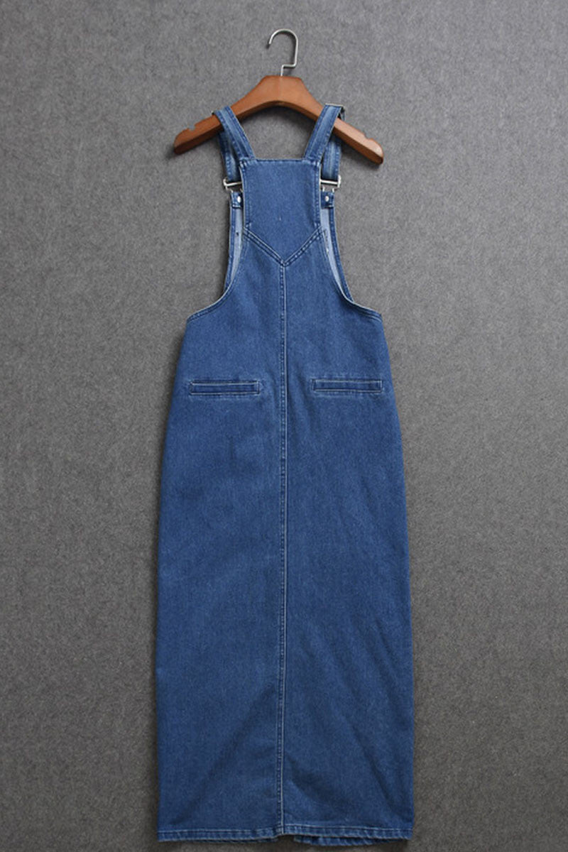 WOMEN'S CASUAL DENIM SKIRT SLIM MIDI DRESS