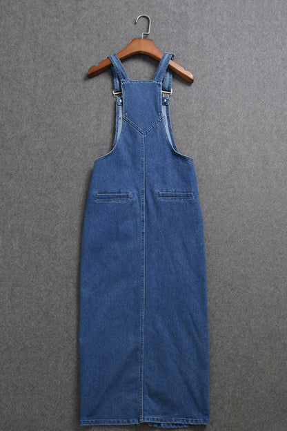 WOMEN'S CASUAL DENIM SKIRT SLIM MIDI DRESS