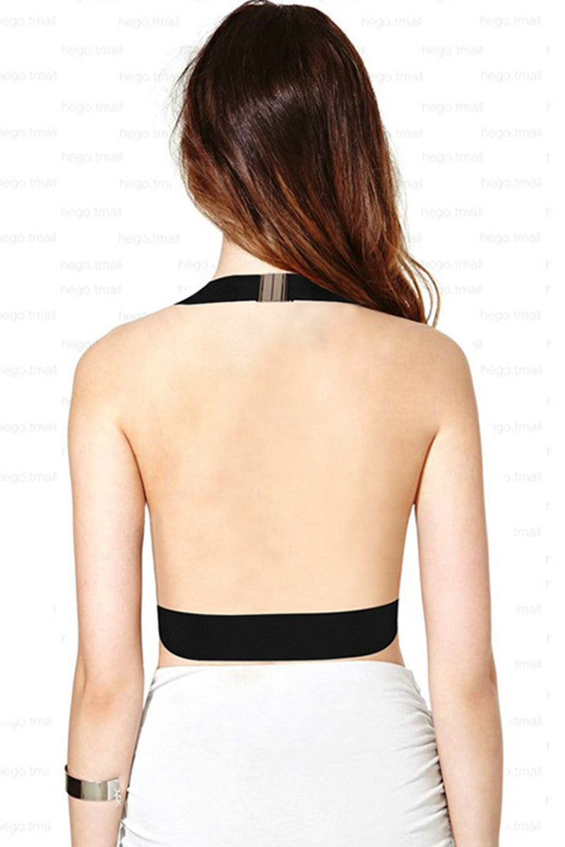 Round Neck Faux Tube Bodaycon Top