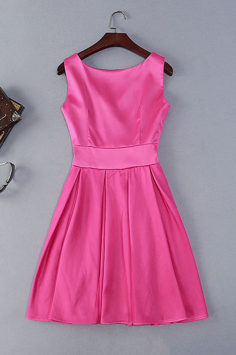 V Neck Formal Sleeveless Irregularity Patch Dress
