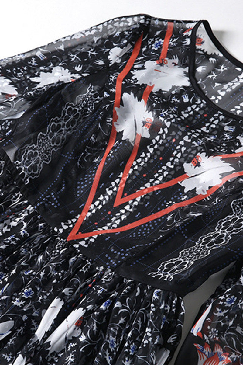 Multi Printting Maxi Dress - NJOYDRESS - 3