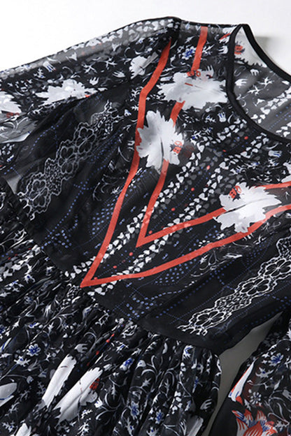 Multi Printting Maxi Dress - NJOYDRESS - 3