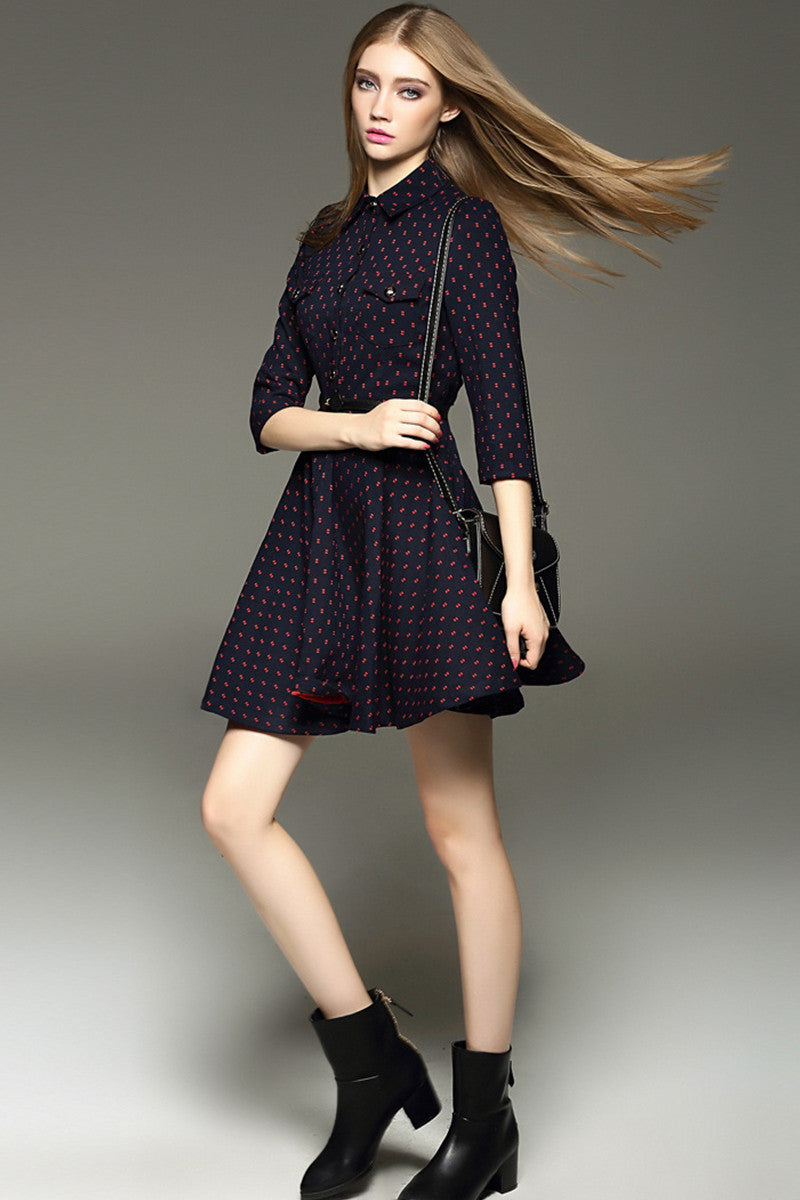 WOMNE'S BLACK GRACE POLO NECK 3/4 SLEEVE  WEAR TO WORK DRESS