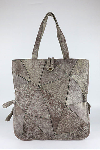 Multed Paneled Stripe Crossbody Bag Tote Bag