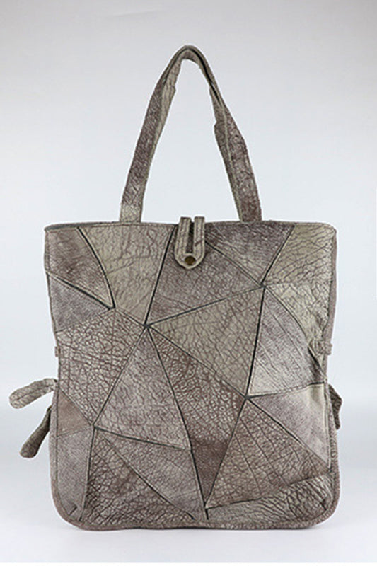 Multed Paneled Stripe Crossbody Bag Tote Bag