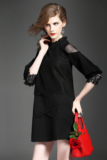 Lace Layer Off Shoulder Dress