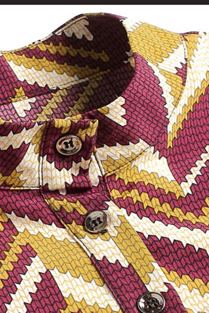 Wide Wave Pattern Shirts Dress