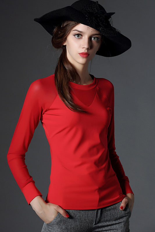 Casual Knit Raglan Top