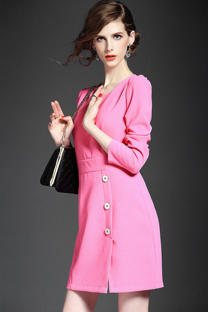 WOMEN'S SLIM WEAR TO WORK LONG SLEEVE DRESS