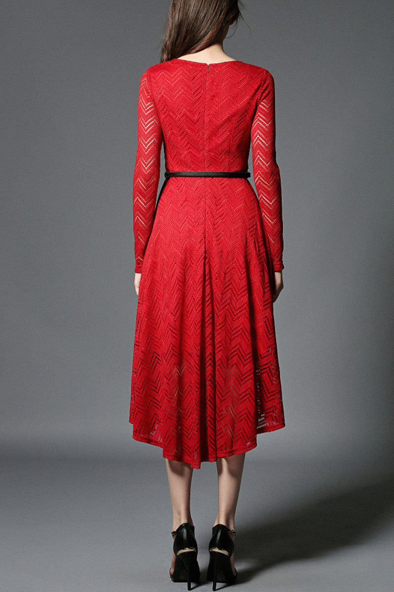 Wave Shade Lace Elegant Dress - NJOYDRESS - 3