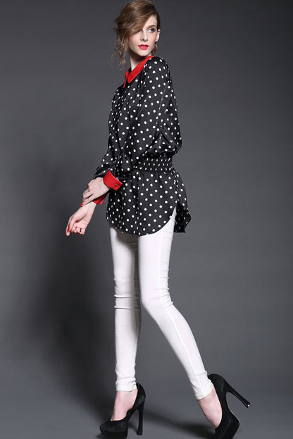 Gray Floral Printing Long Shirts With Lace Layer - NJOYDRESS - 2