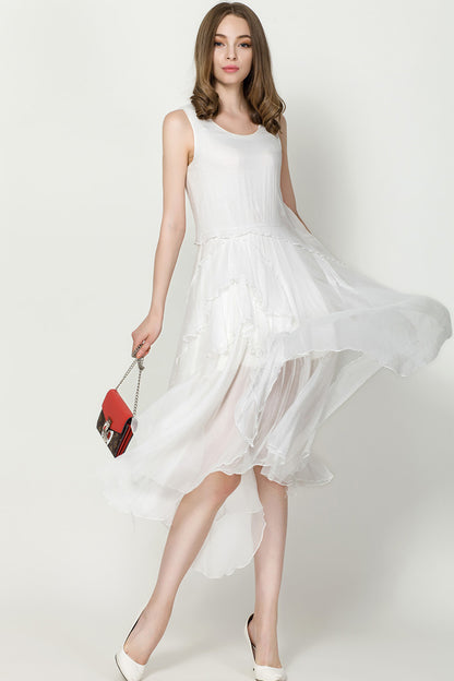Chiffon Summer Layer A-line Sleeve Dress