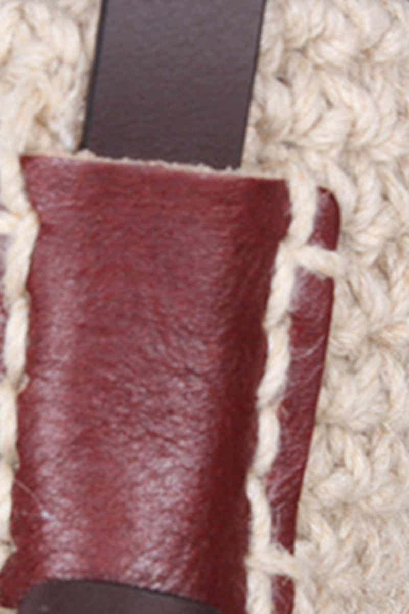 Natural Linen Braided Handmake Bucket Bag