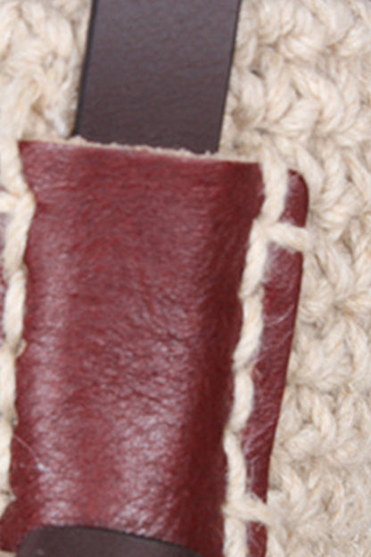 Natural Linen Braided Handmake Bucket Bag